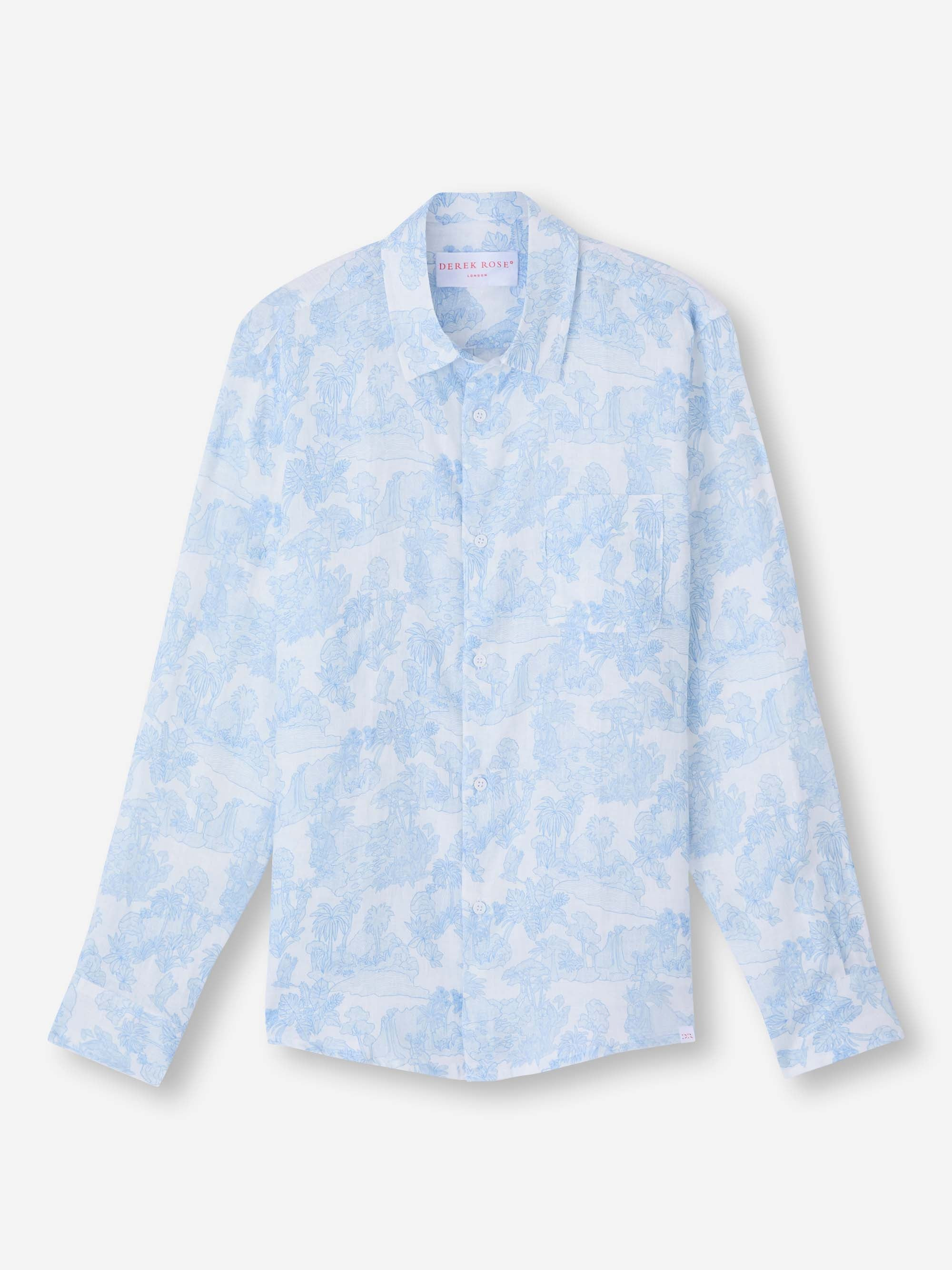 Men's Shirt Milan 26 Linen White - 2