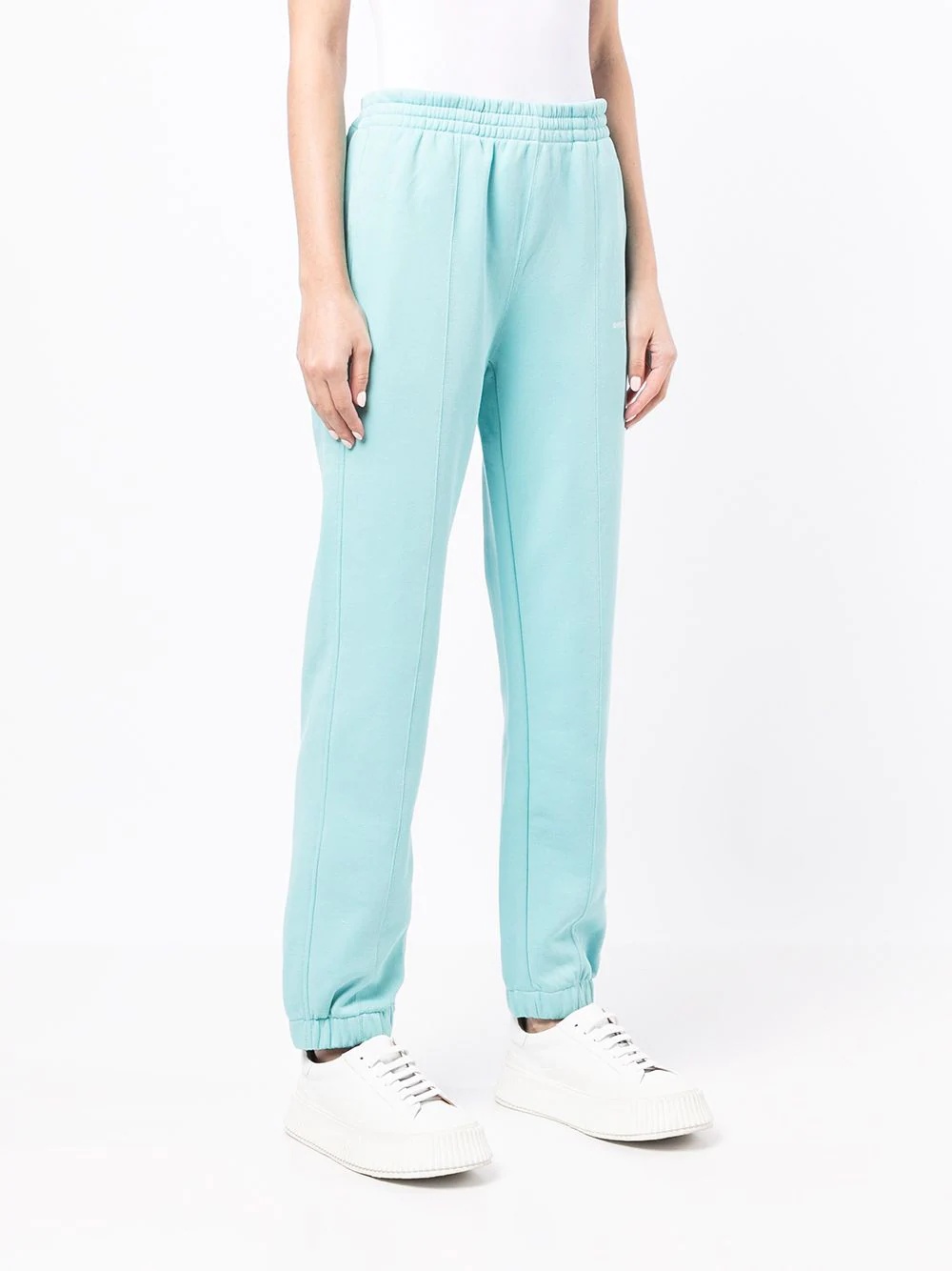 logo-embroidered cotton track pants - 3
