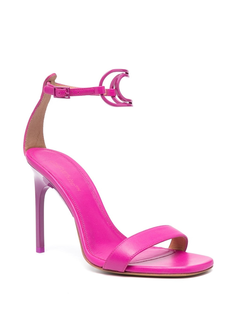 Off-White Pop Paperclip 100mm leather sandals outlook