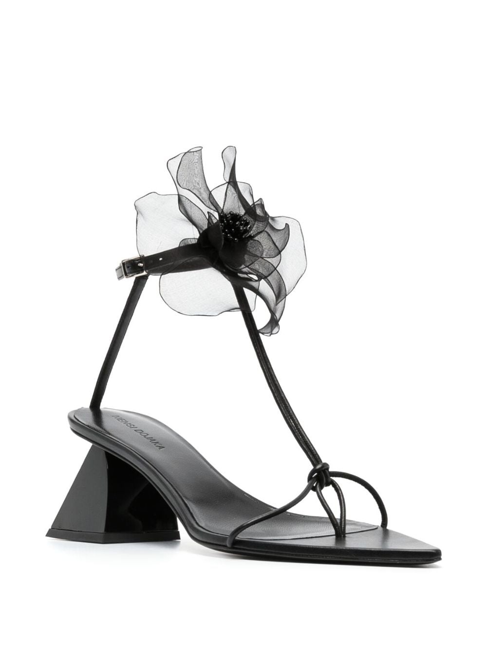 flower-detail 75mm sandals - 2