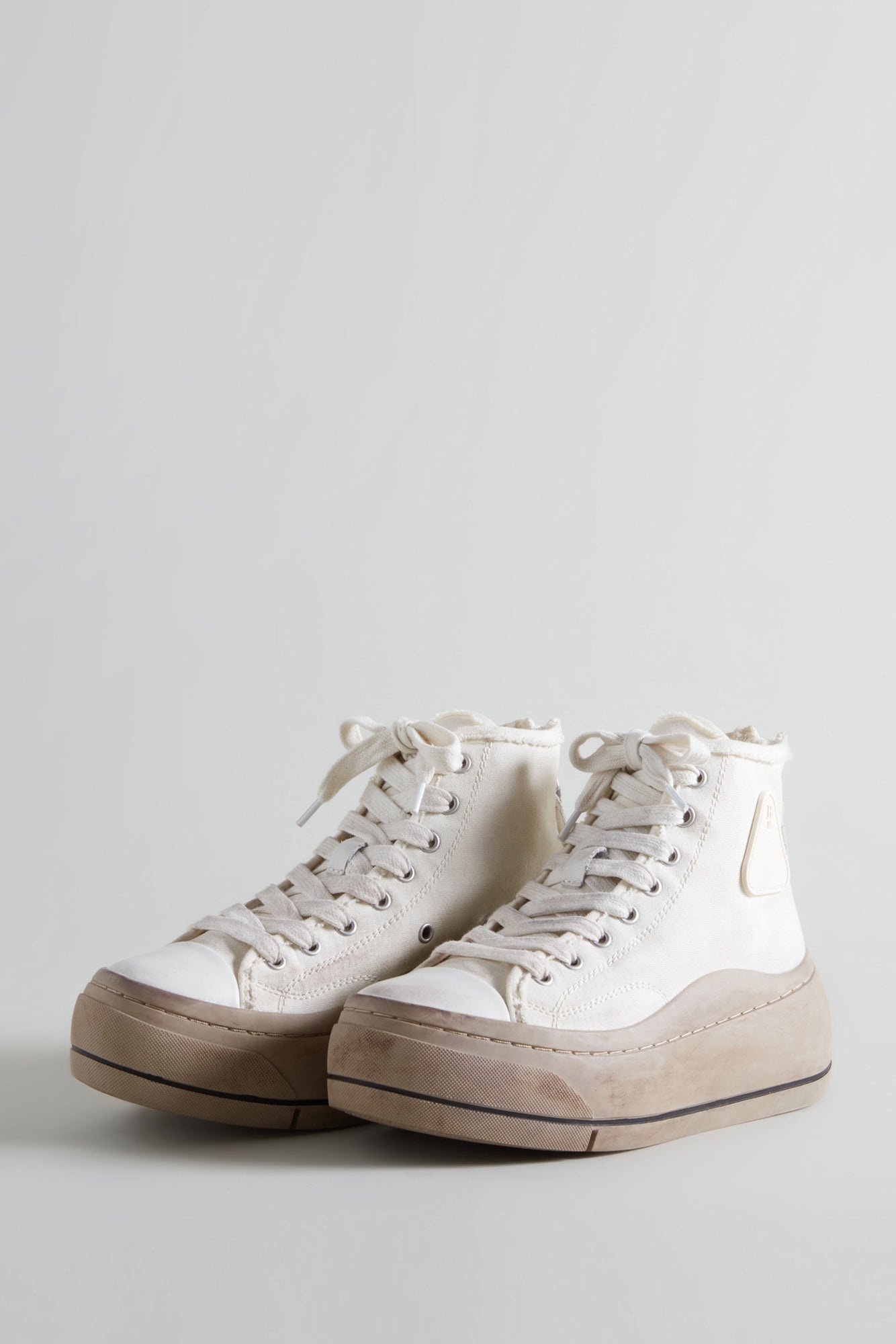 KURT HIGH TOP SNEAKER - ECRU & BROWN - 1