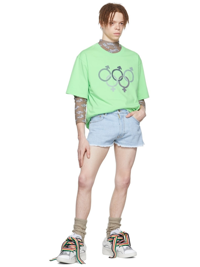 ERL Green Cotton T-Shirt outlook