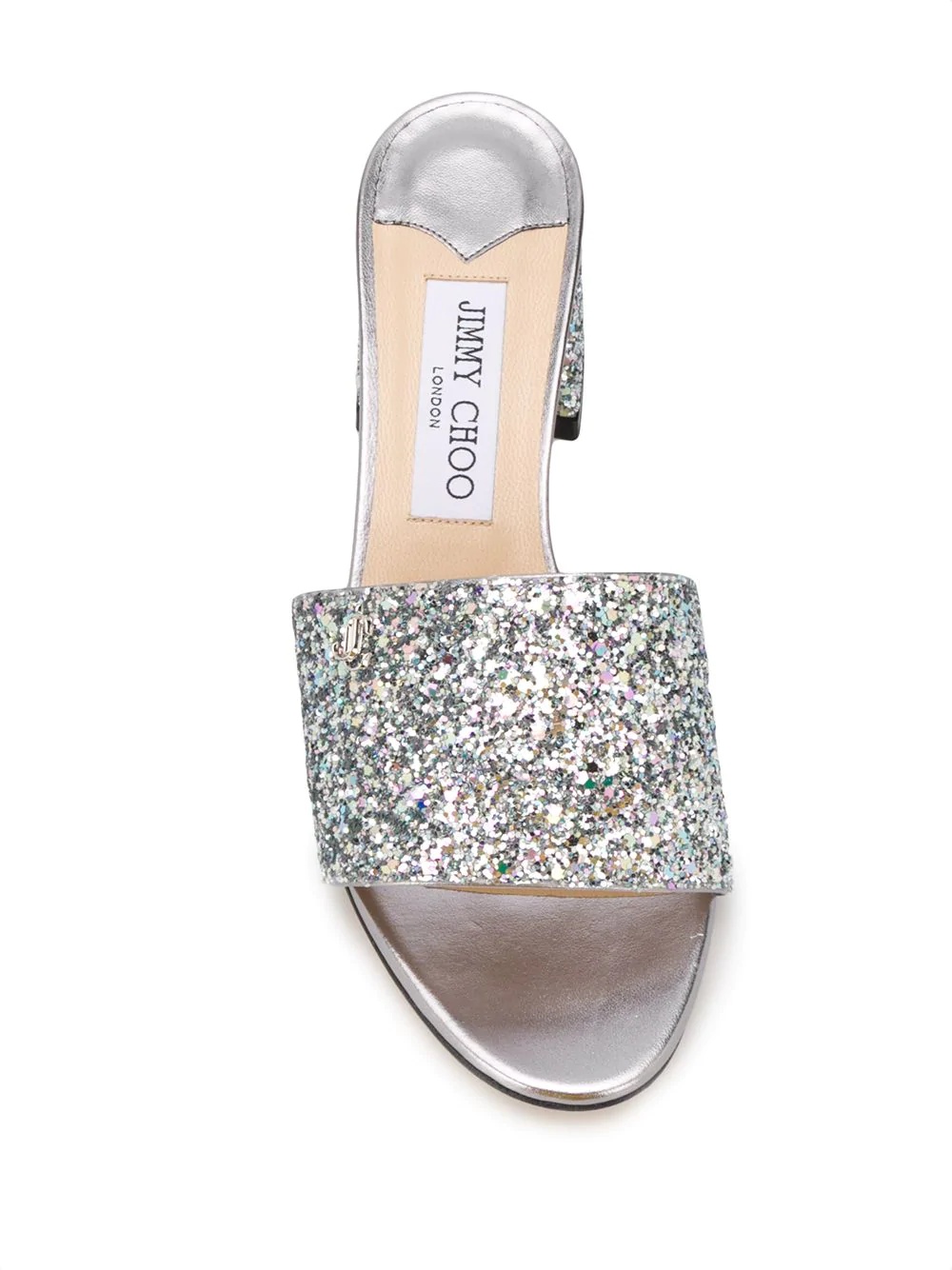 Minea 45mm glitter-effect mules - 4