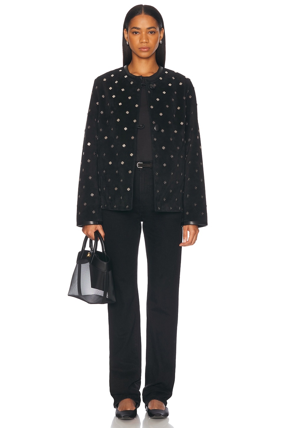 Clover Charm Suede Jacket - 5