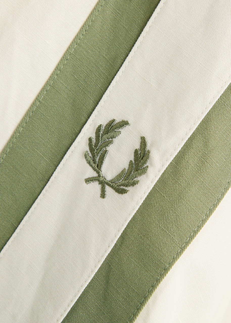 Fred Perry Striped Logo-embroidered Woven Shirt - 5