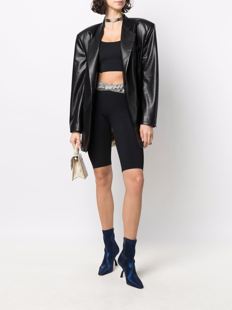 Off-White Athleisure logo-tape cycling shorts outlook