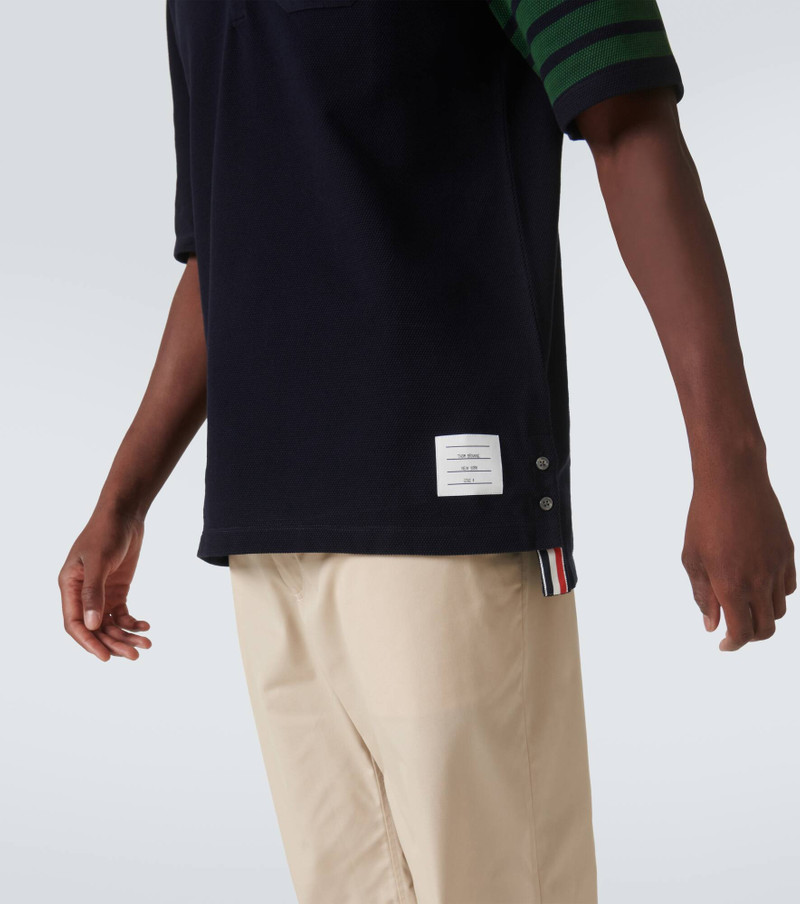 4-Bar cotton piqué polo shirt 6