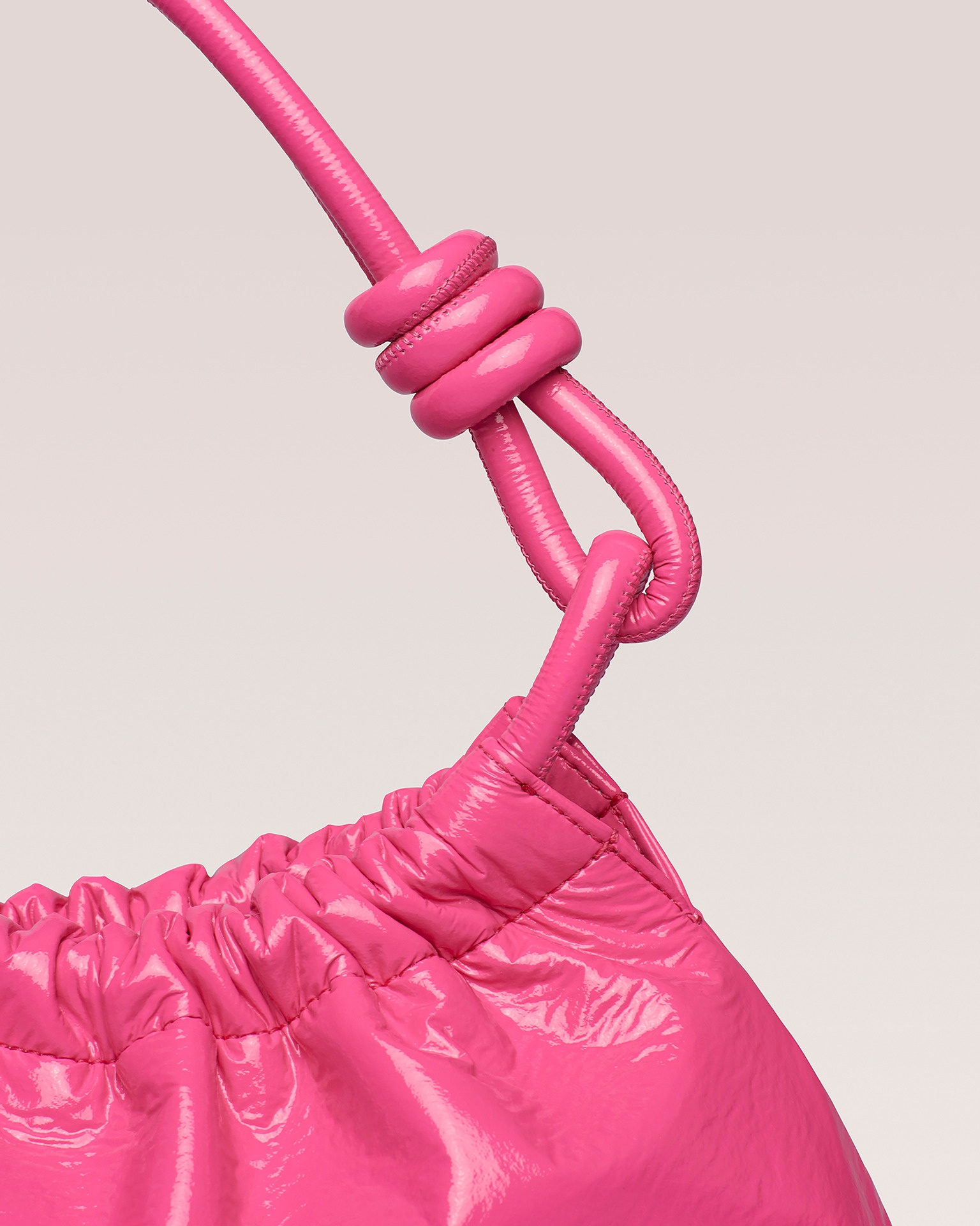 VALERIE - Knotted shoulder bag - Pink - 2
