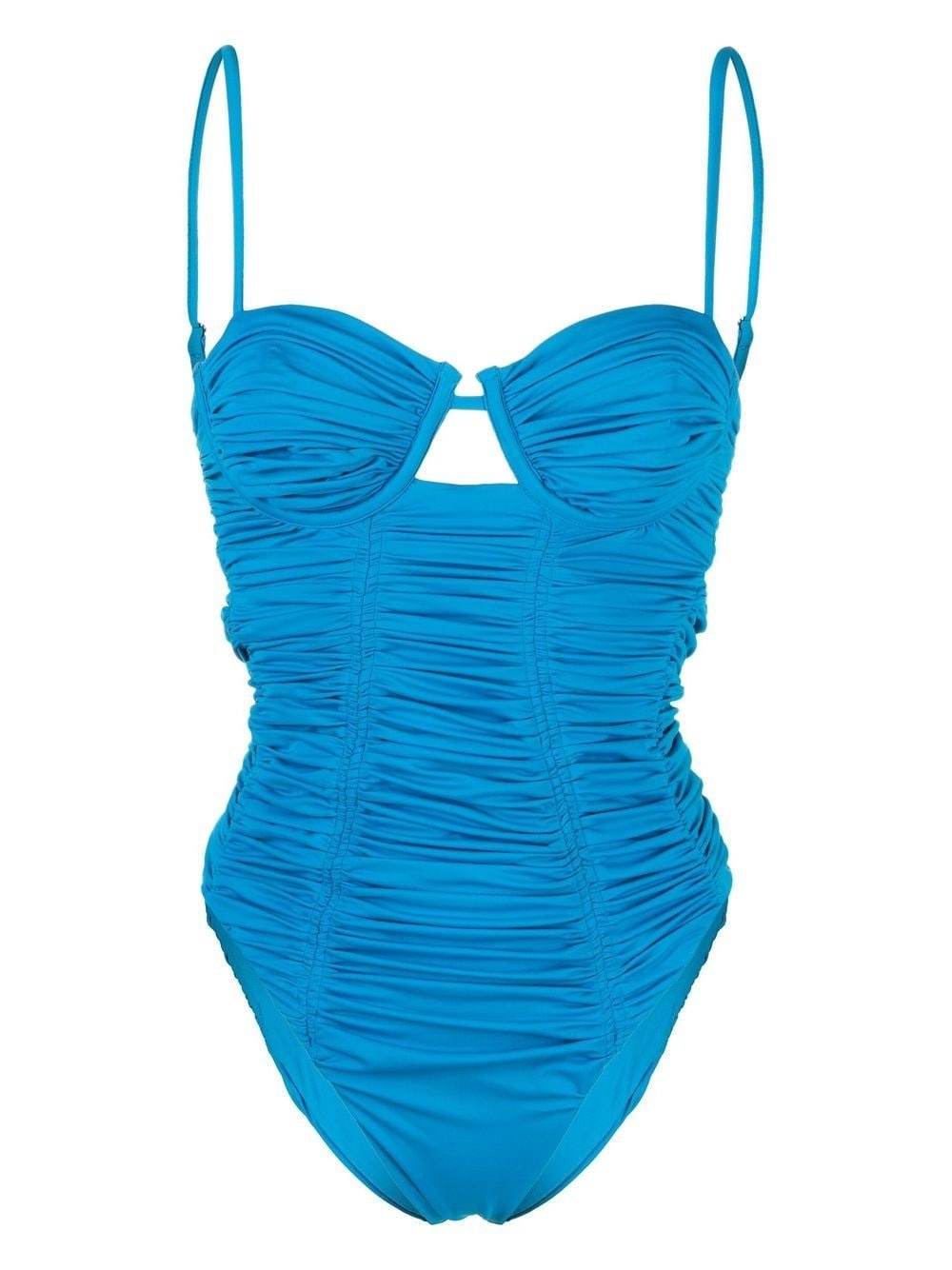 gathered-panel underwired swimsuit - 1