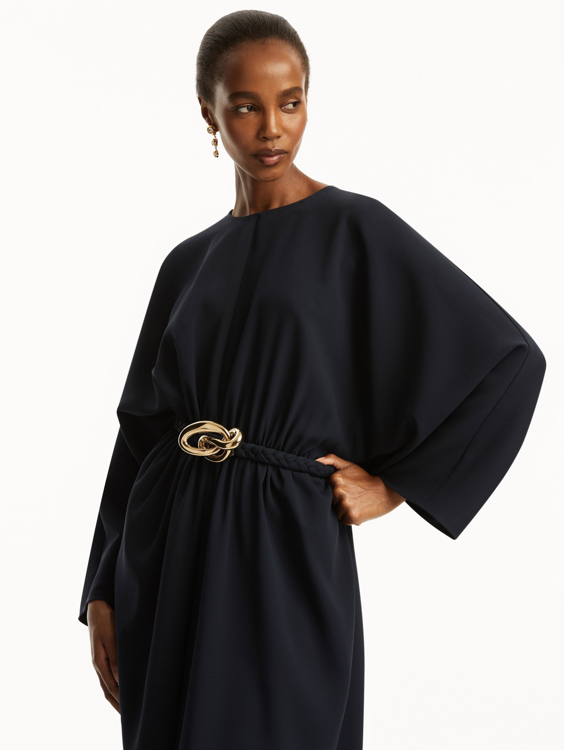 KNOTTED BELT GEORGETTE CAFTAN - 5