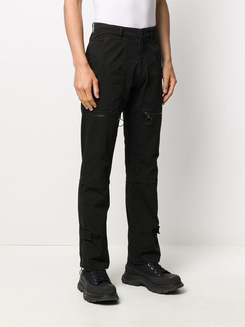 multi-pocket straight-leg jeans 3