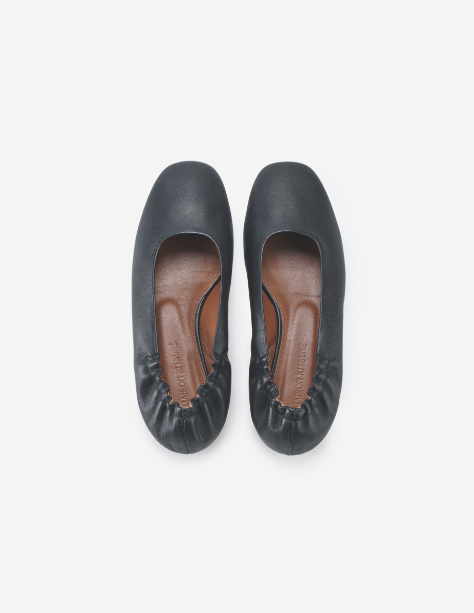 LEATHER FLAT BALLERINA - 4