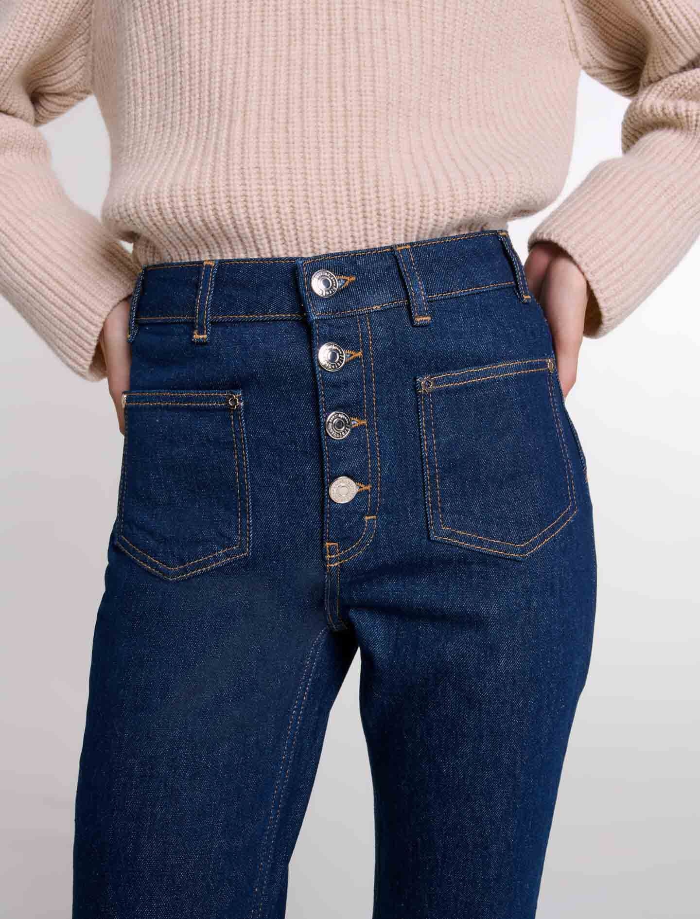 Denim jeans with pockets - 7