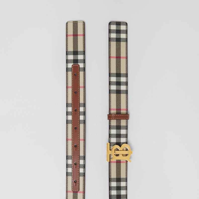 Reversible Monogram Motif Vintage Check Belt 7