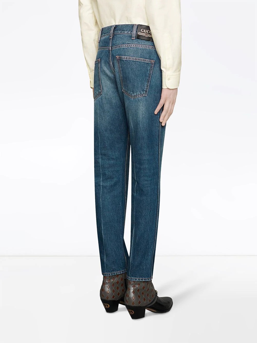 straight-leg cropped jeans - 4