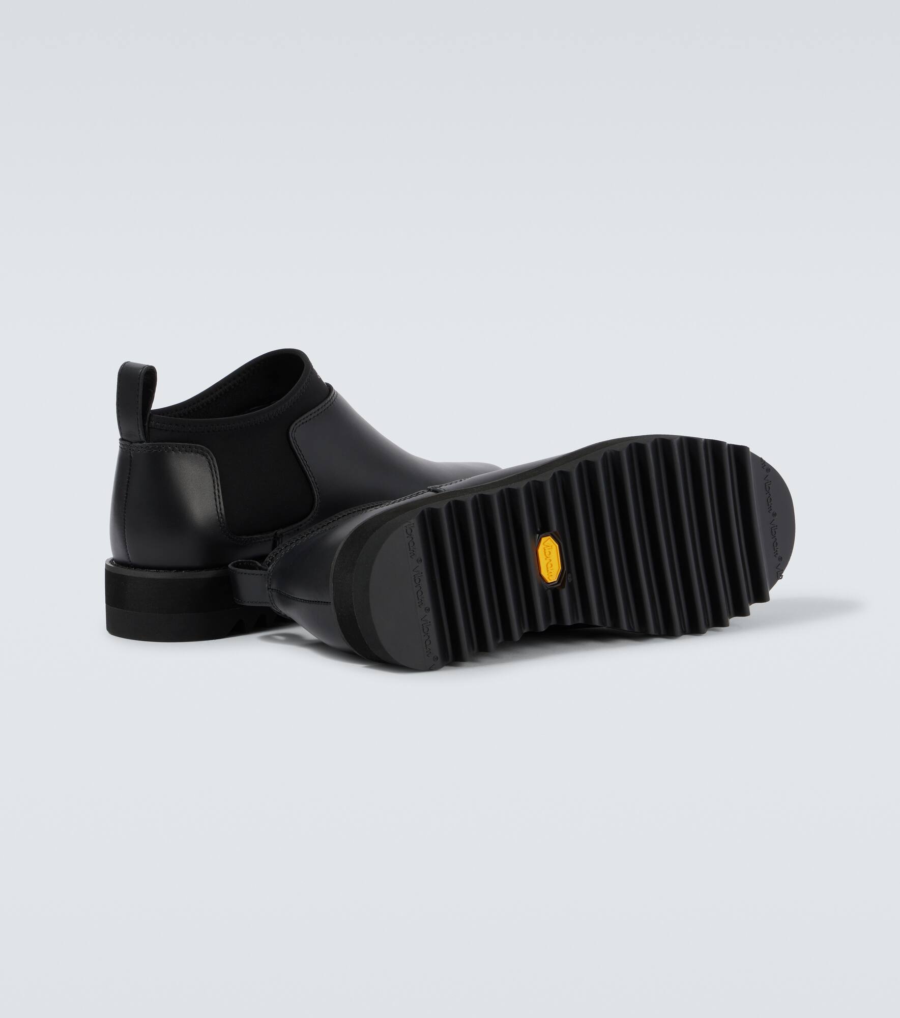 Logo leather boots - 7