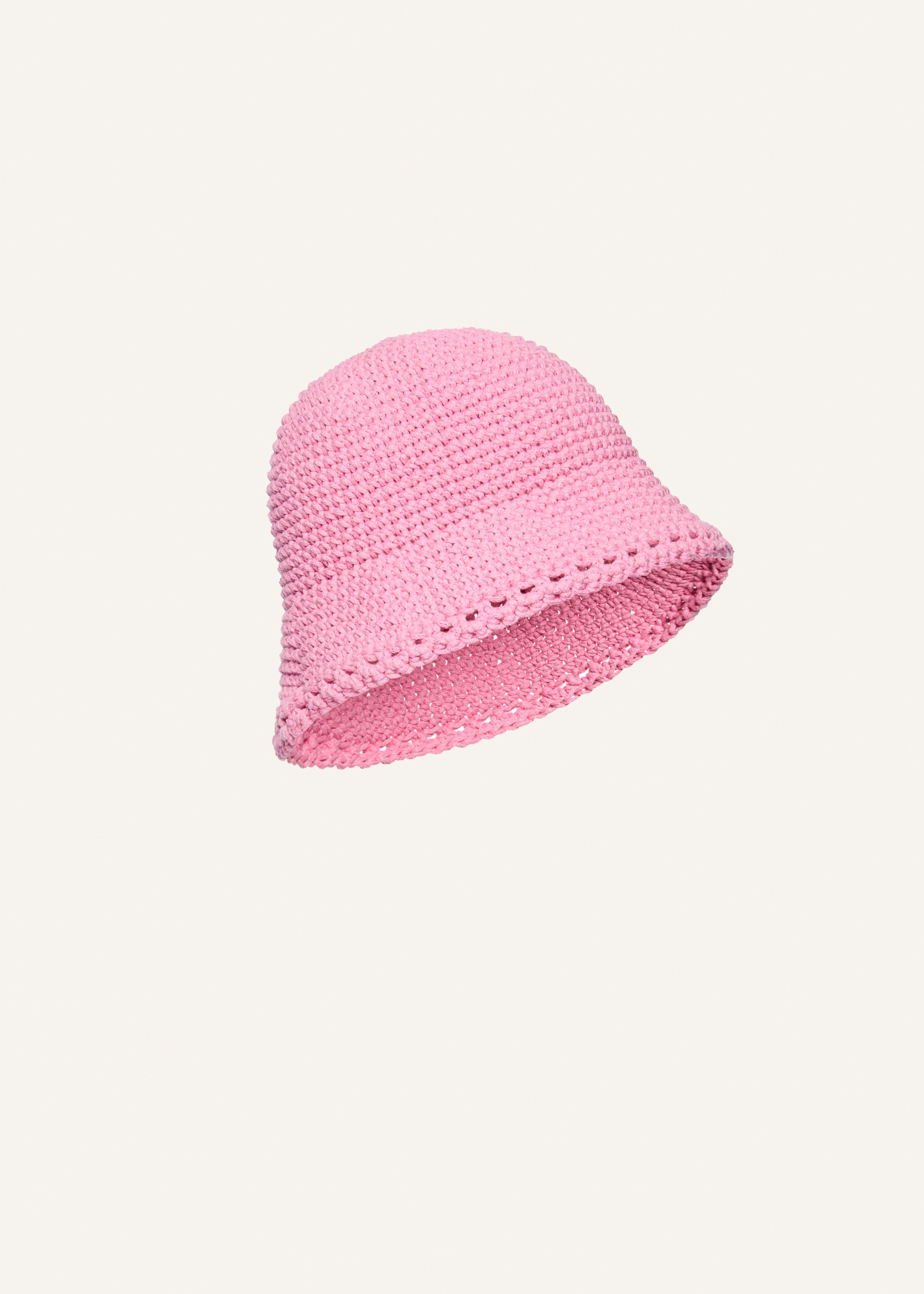Crochet bucket hat in pink - 3