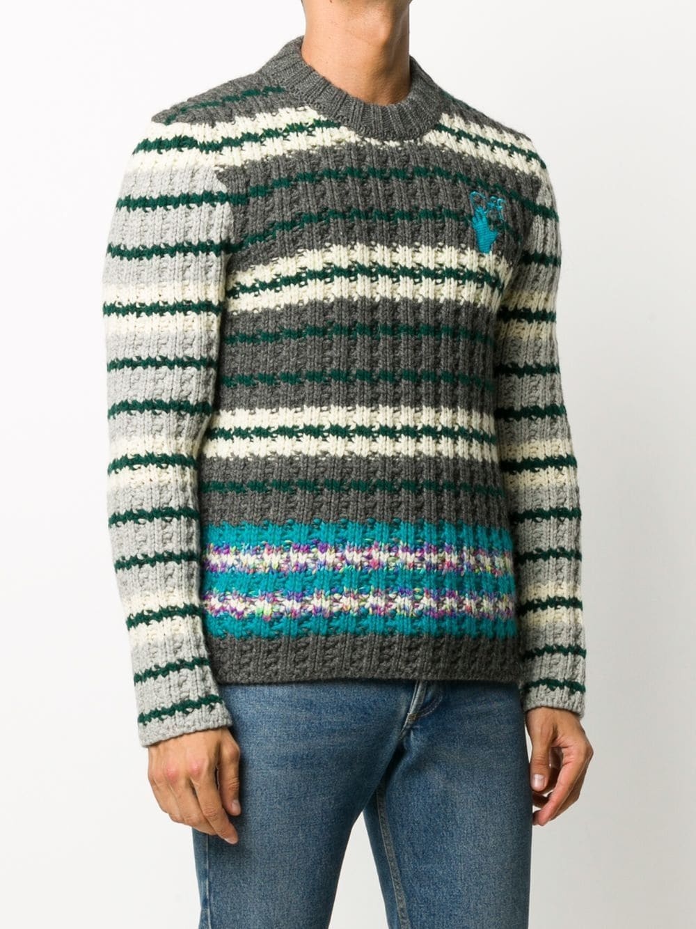 Hand horizontal-stripe jumper - 3