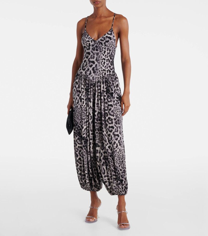 NORMA KAMALI Kenny leopard-print jumpsuit outlook