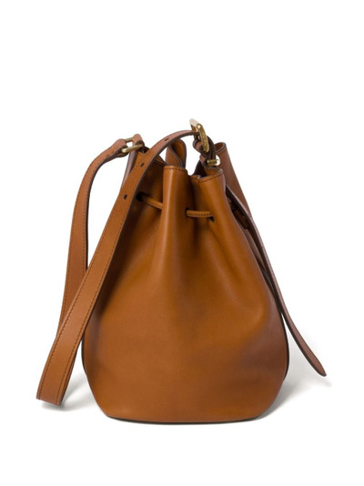 Miu Miu logo-embossed leather bucket bag outlook