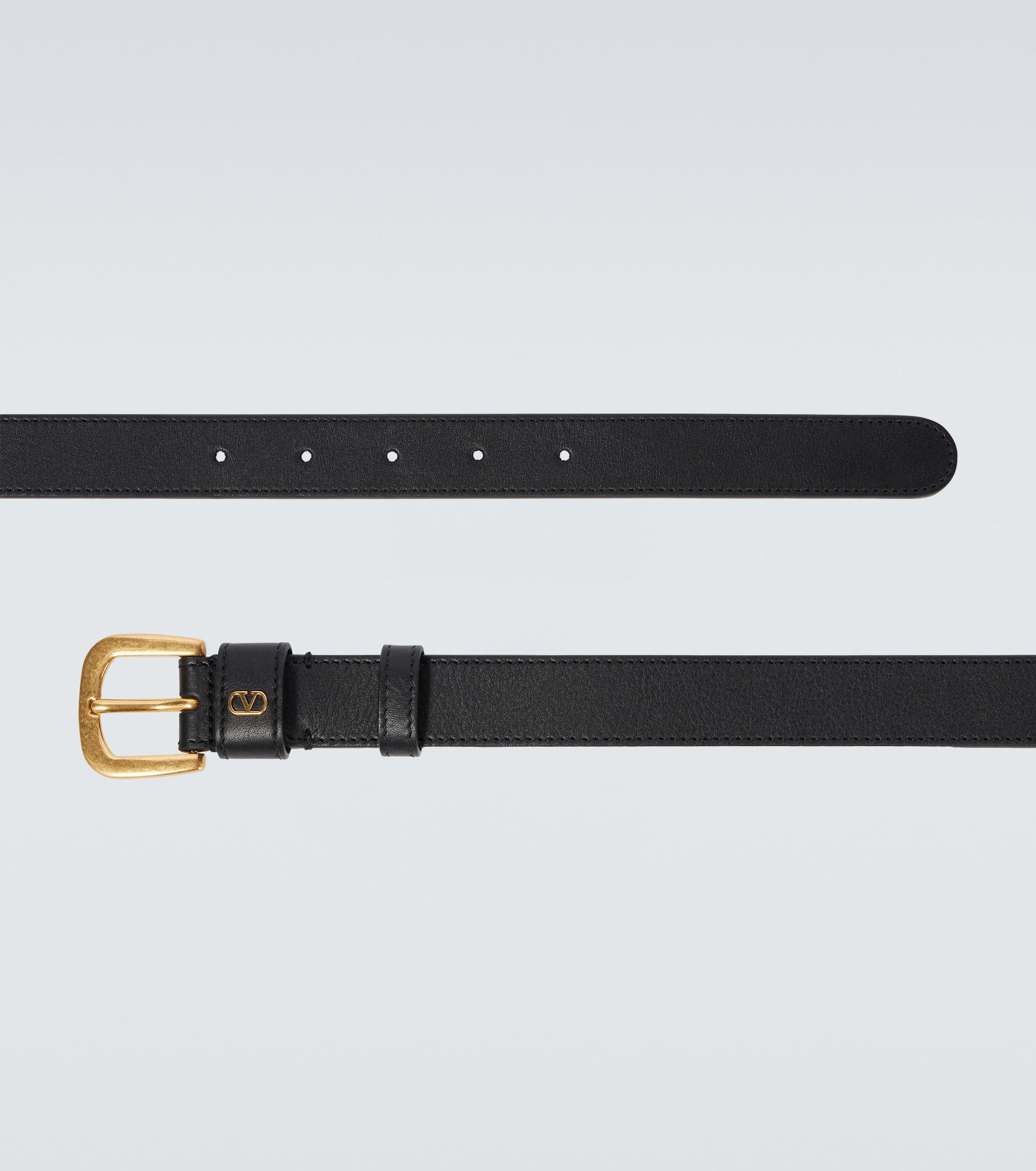 VLogo leather belt - 4
