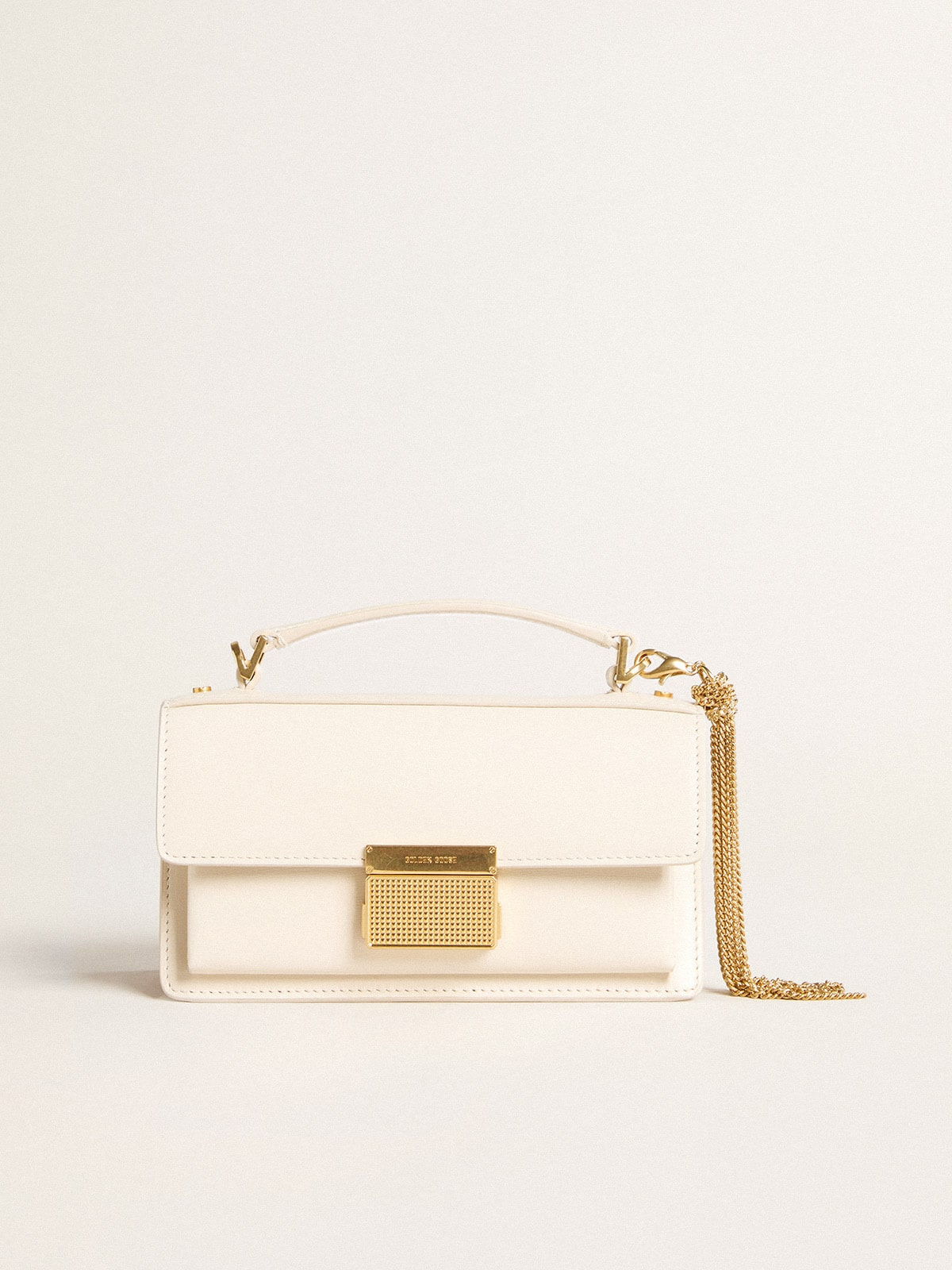 Small Venezia Bag in butter-colored boarded leather with gold details - 6