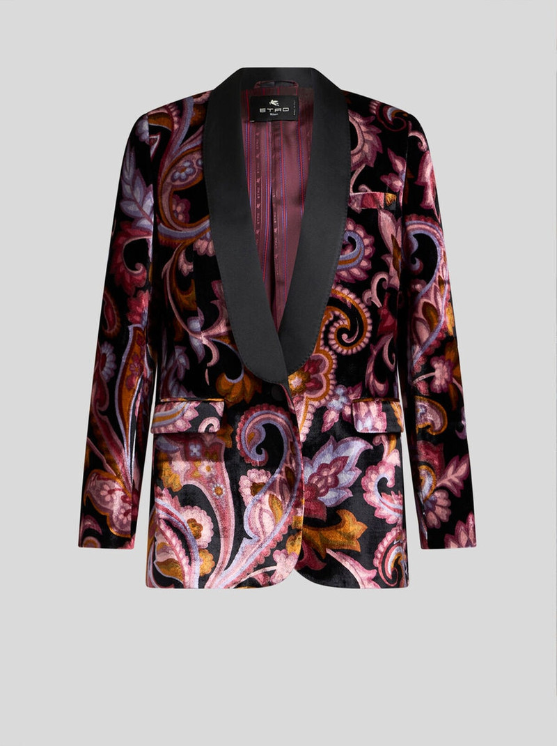 VELVET JACKET WITH PRINT 1