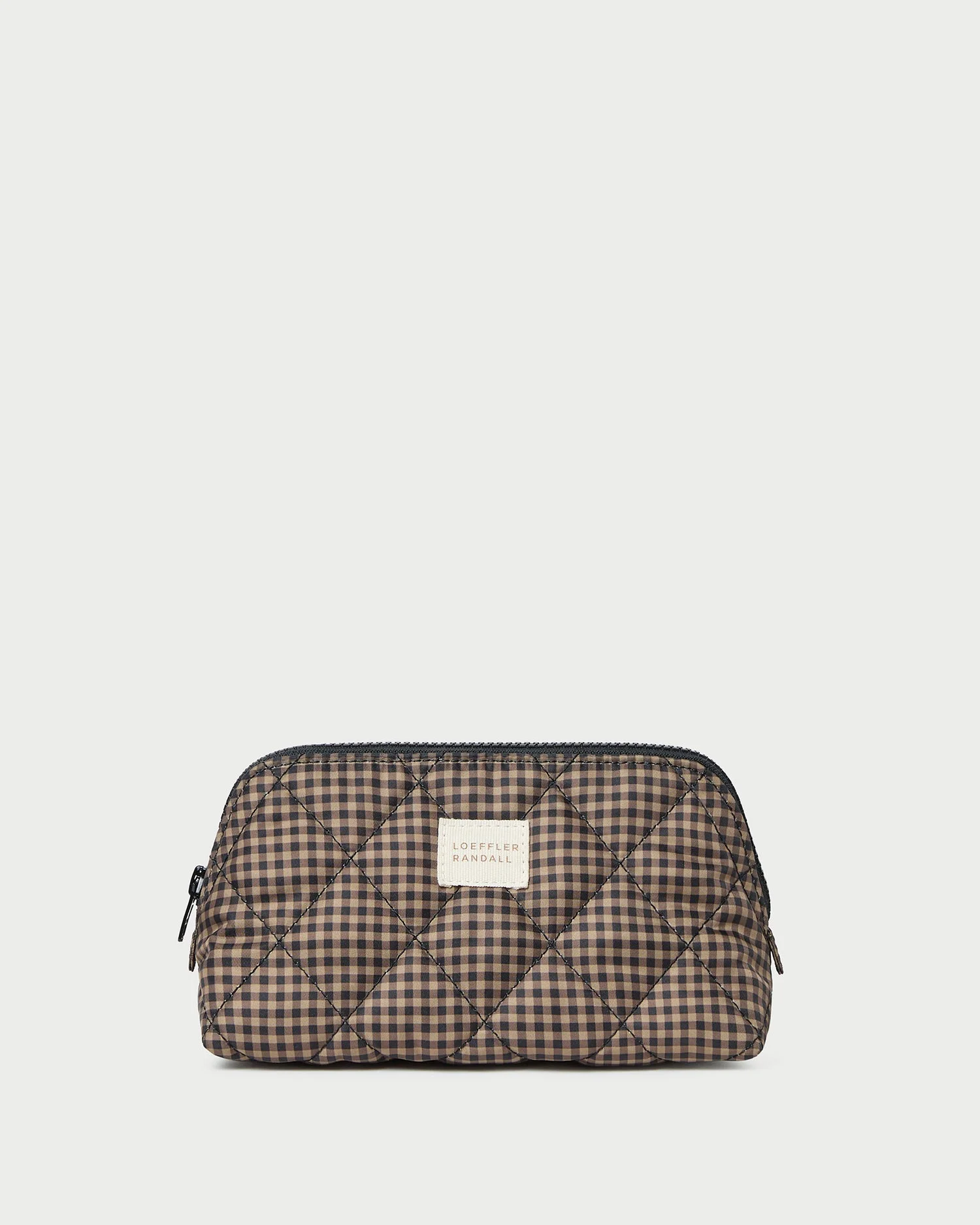 Georgette Brown/Black Check Mini Cosmetic Pouch - 1