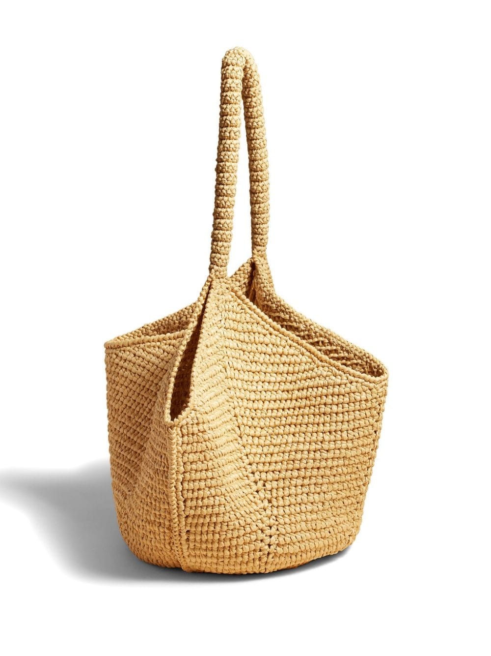 medium Lotus raffia tote bag - 3
