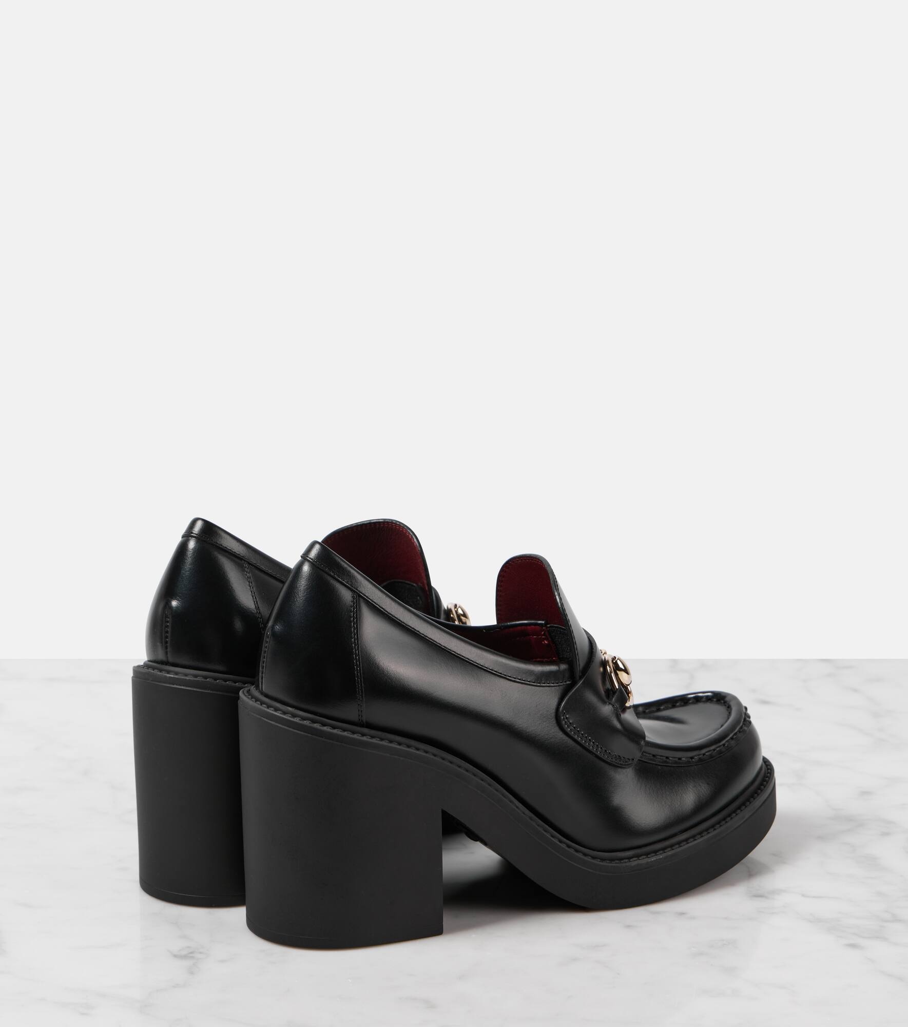 Horsebit leather loafer pumps - 2