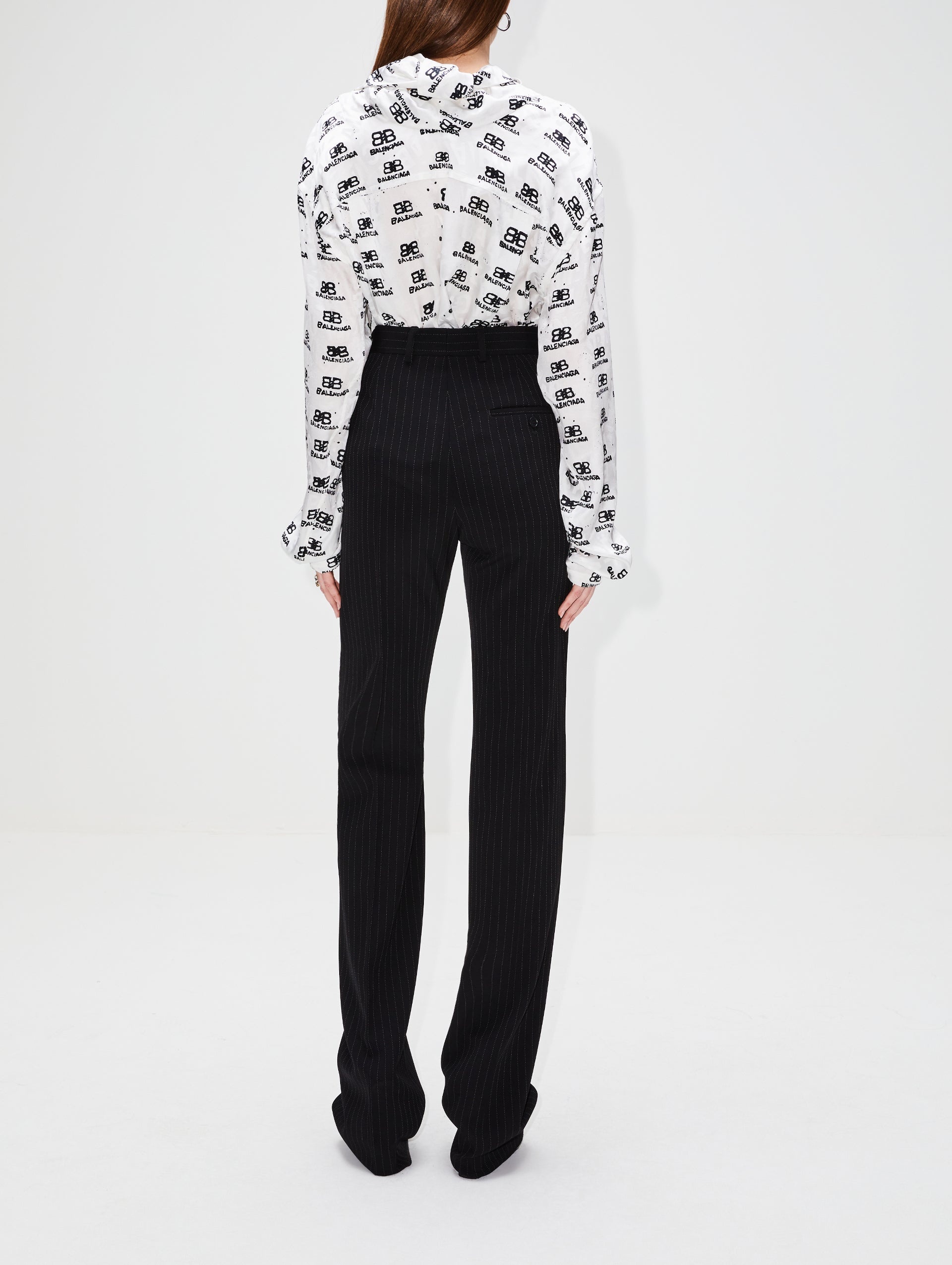 BALENCIAGA Pinstripe Straight Leg Trouser | elysewalker