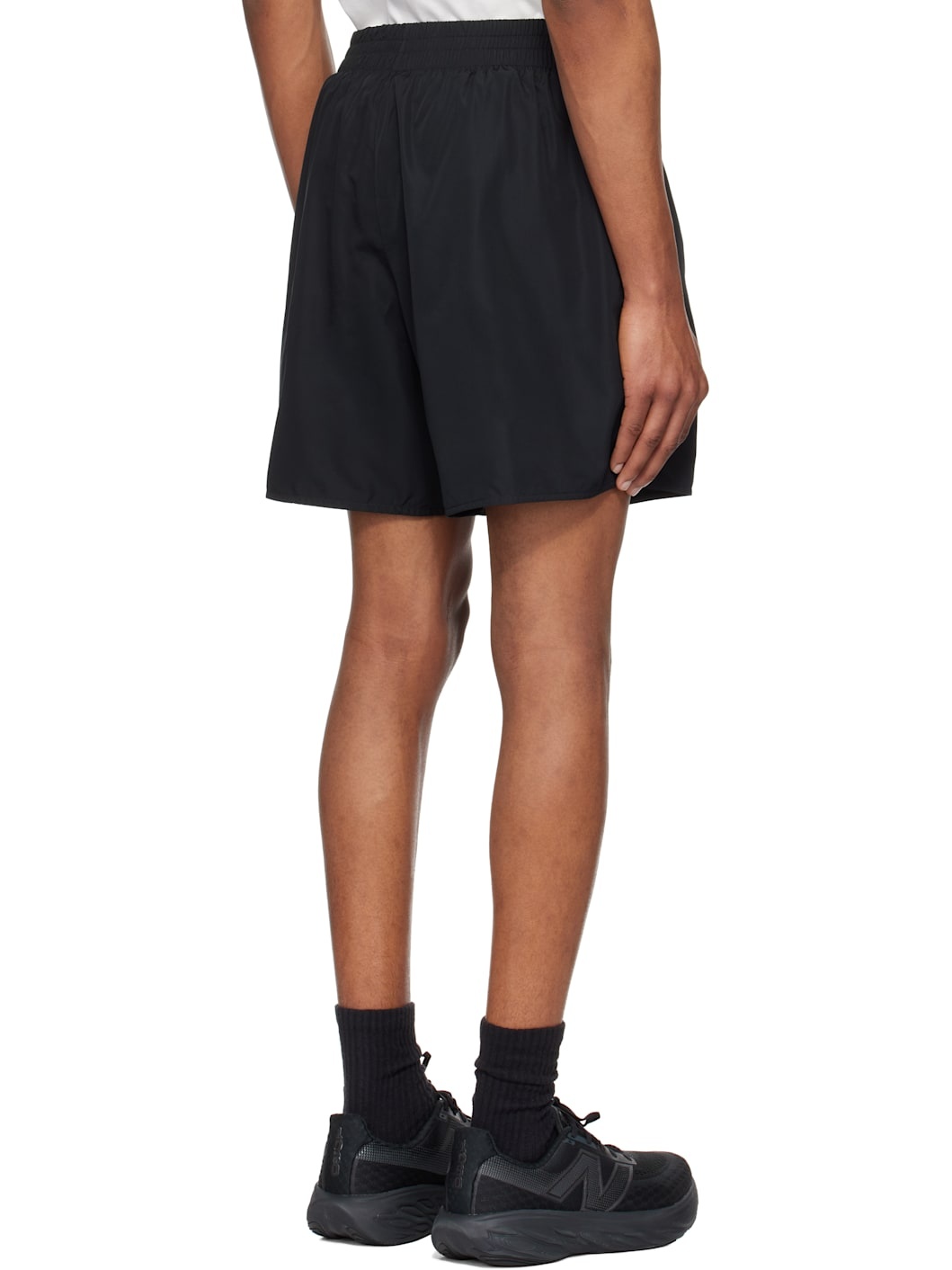 Black Bonded Logo Shorts - 3