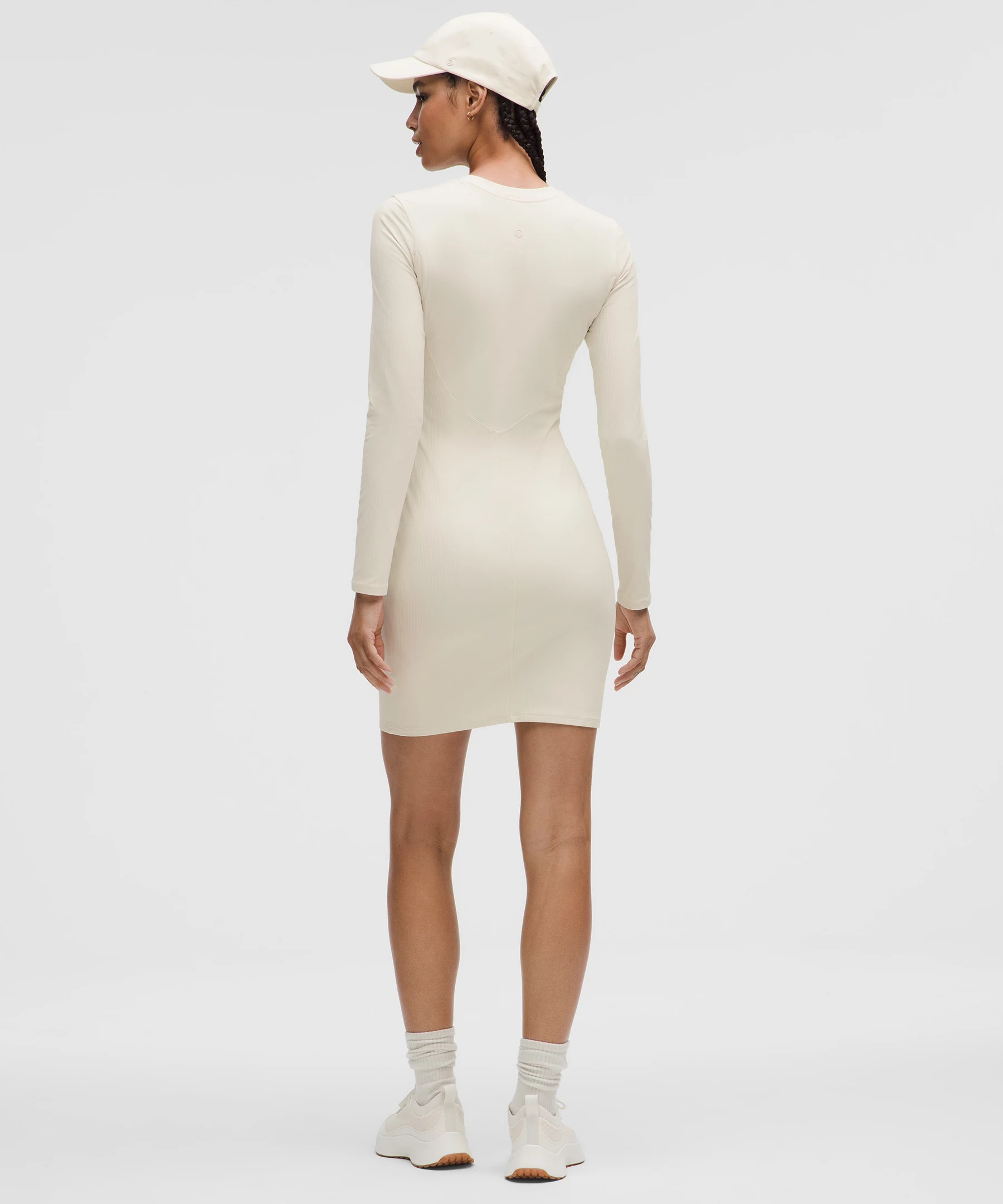 All Aligned Ribbed Long-Sleeve Henley Dress - 2