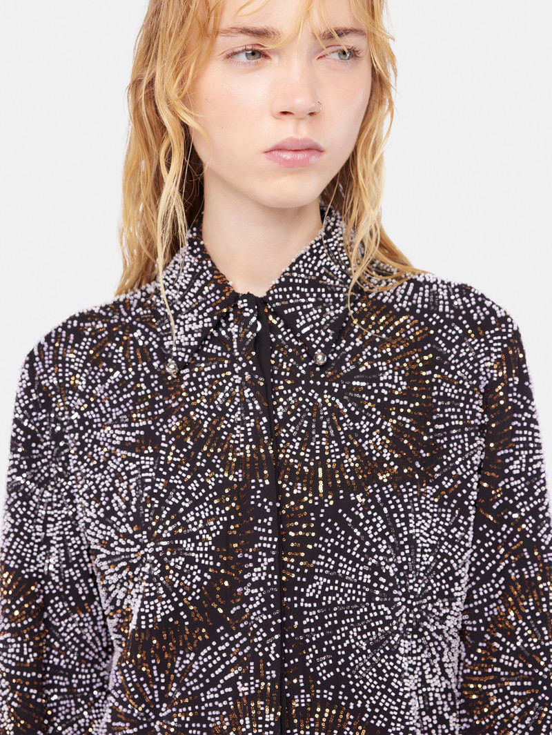 CREPE SHIRT WITH PEARL EMBROIDERY 6