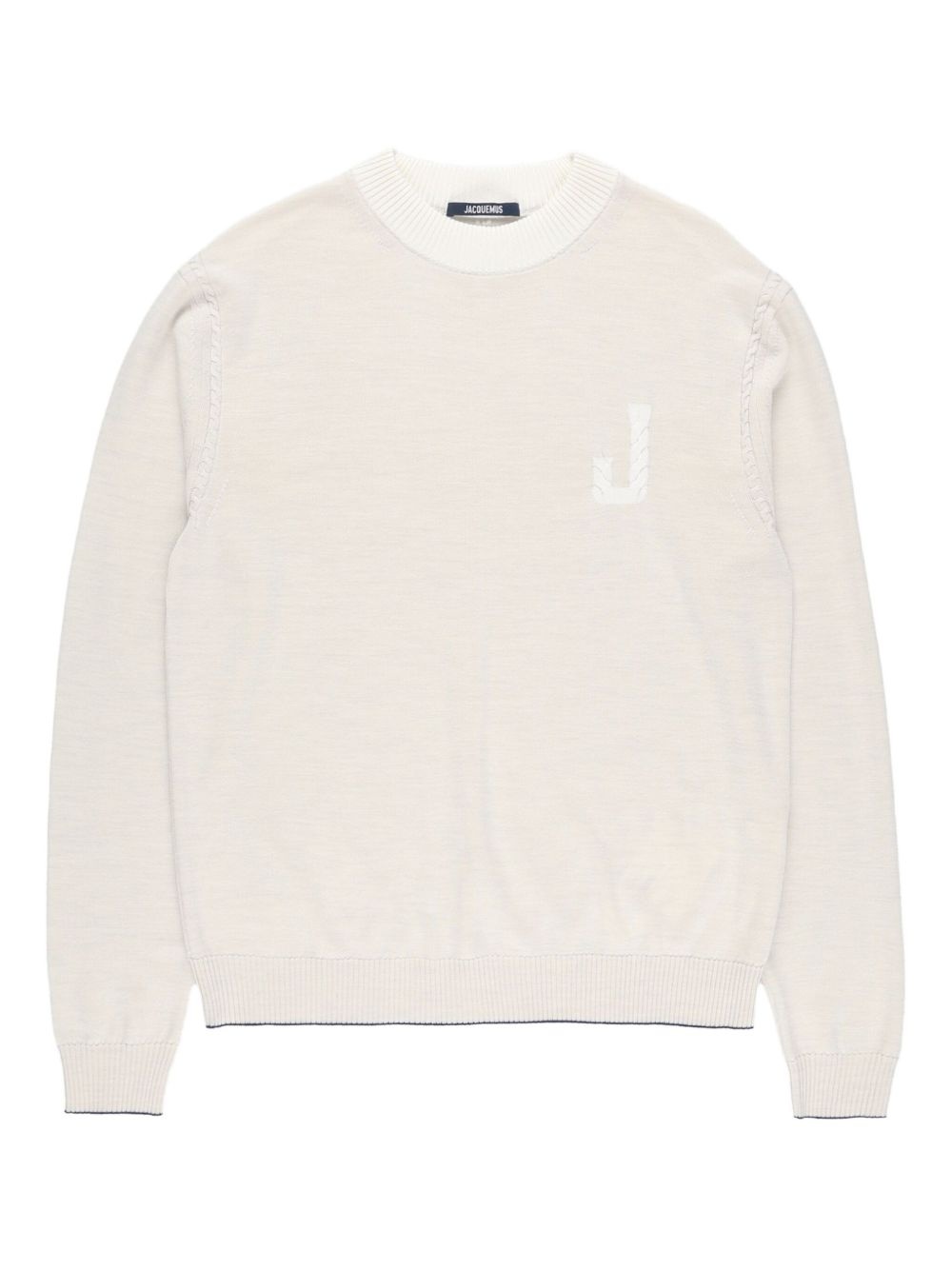 logo-embroidered crew-neck sweater - 1