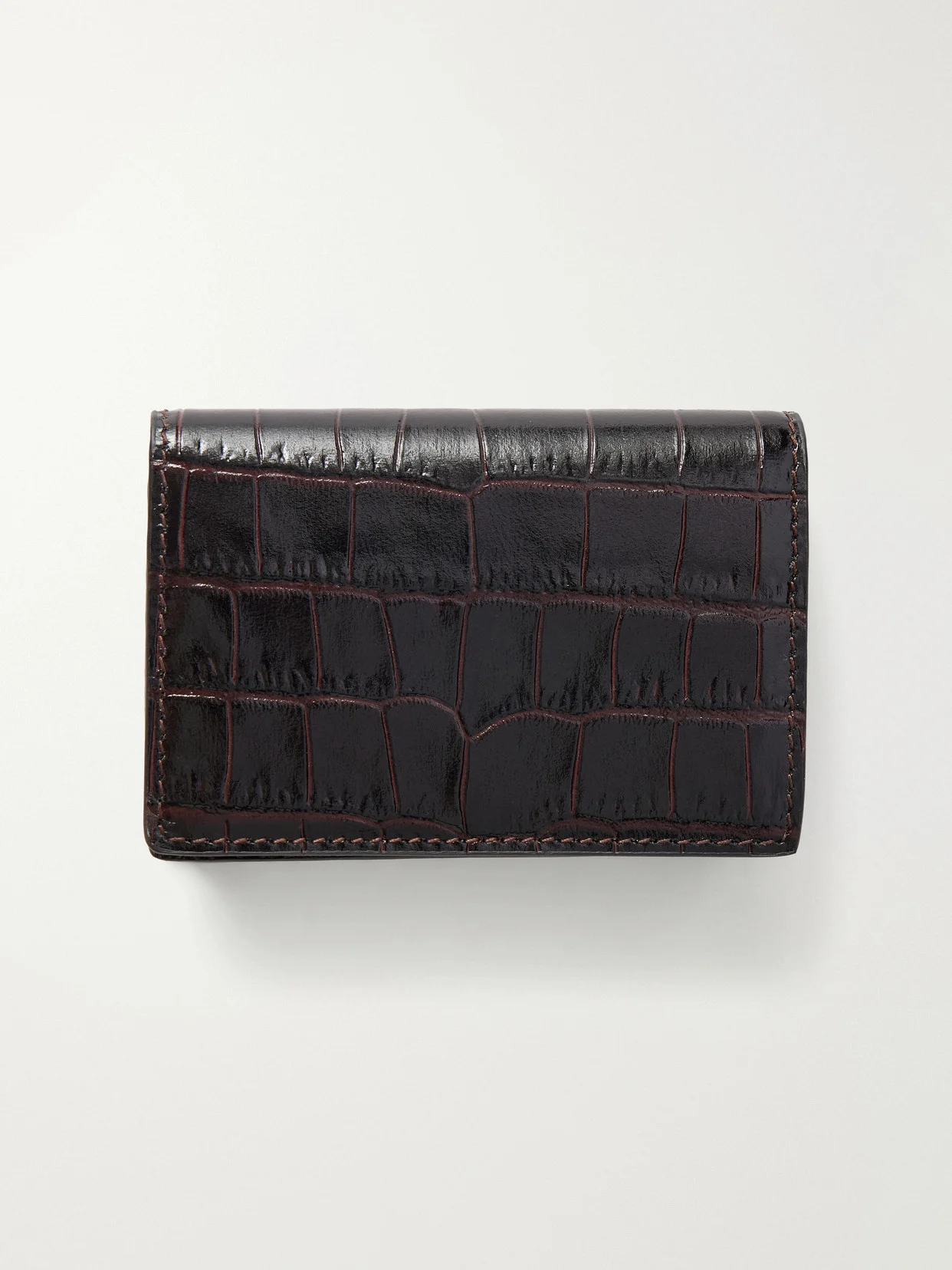 Mara Croc-effect Leather Wallet - 1