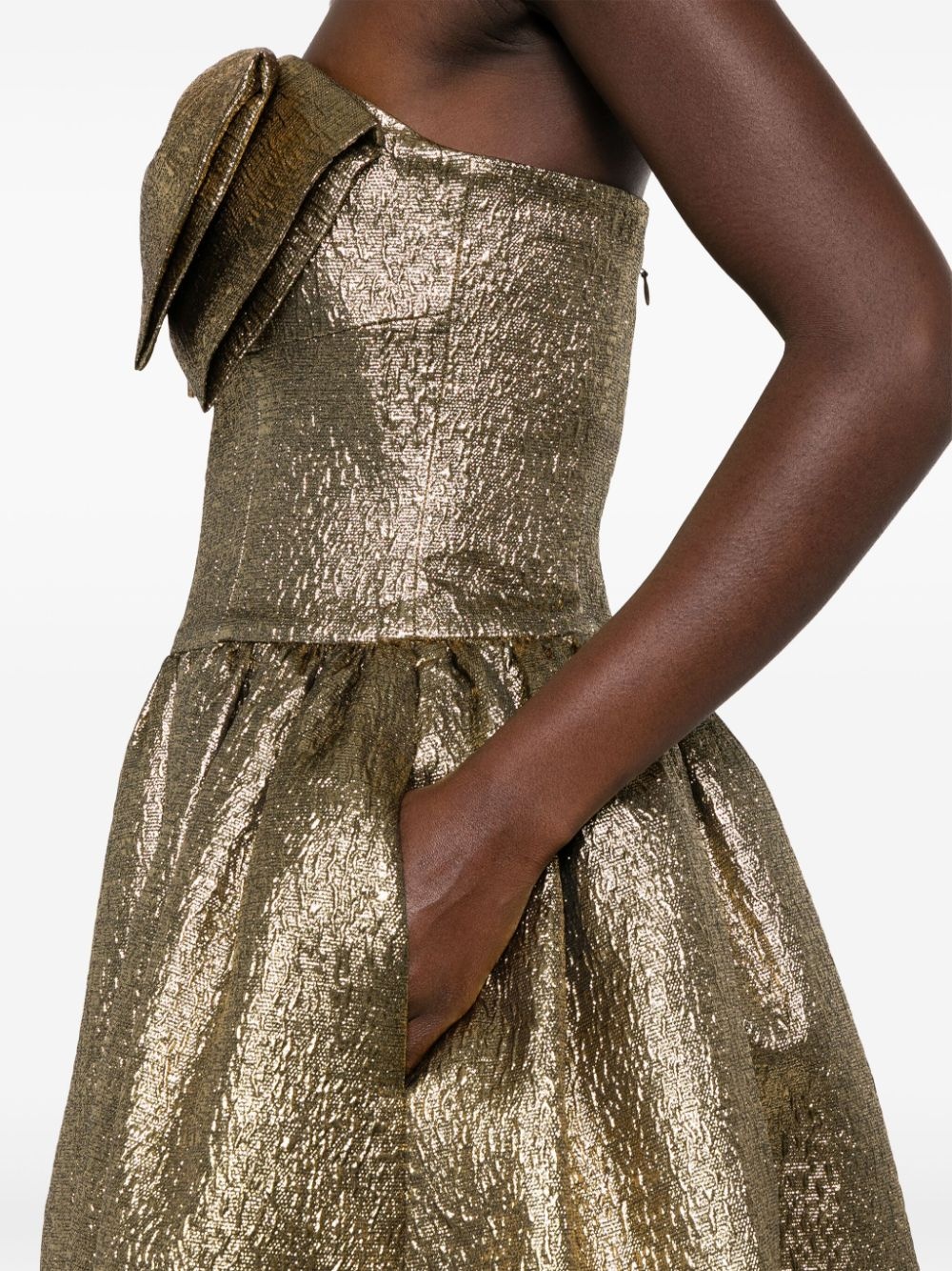 metallic midi dress - 5