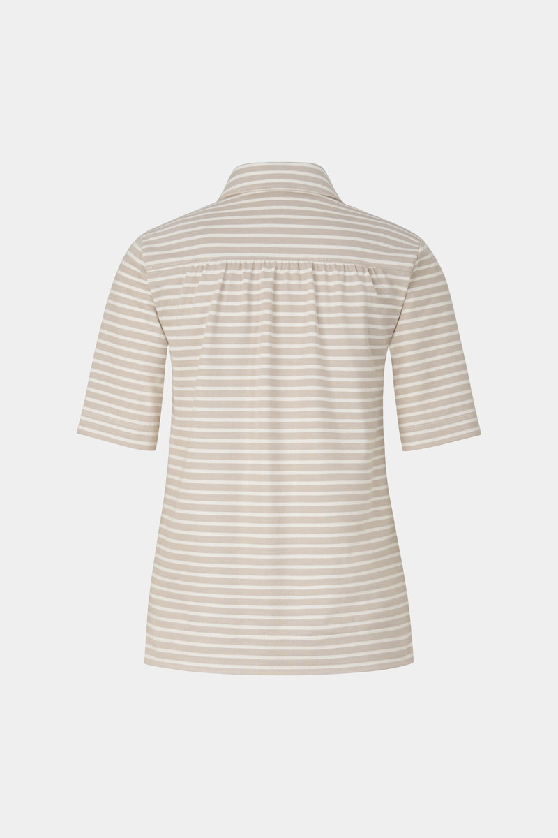 BOGNER Peony Polo shirt in Beige/White outlook