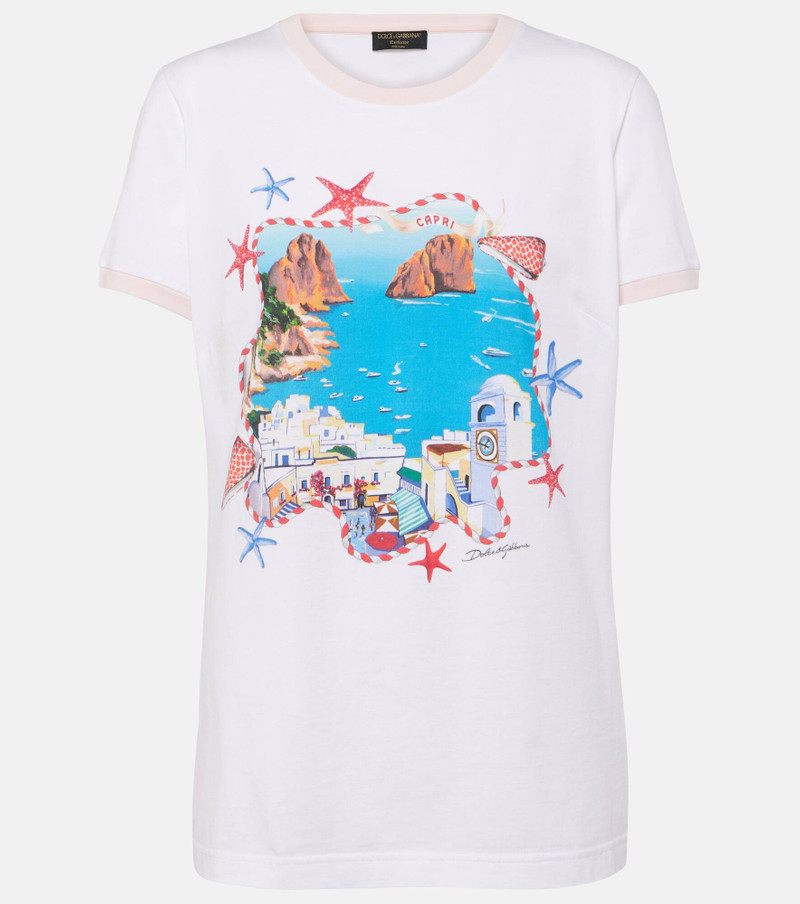 Capri printed cotton jersey T-shirt 1