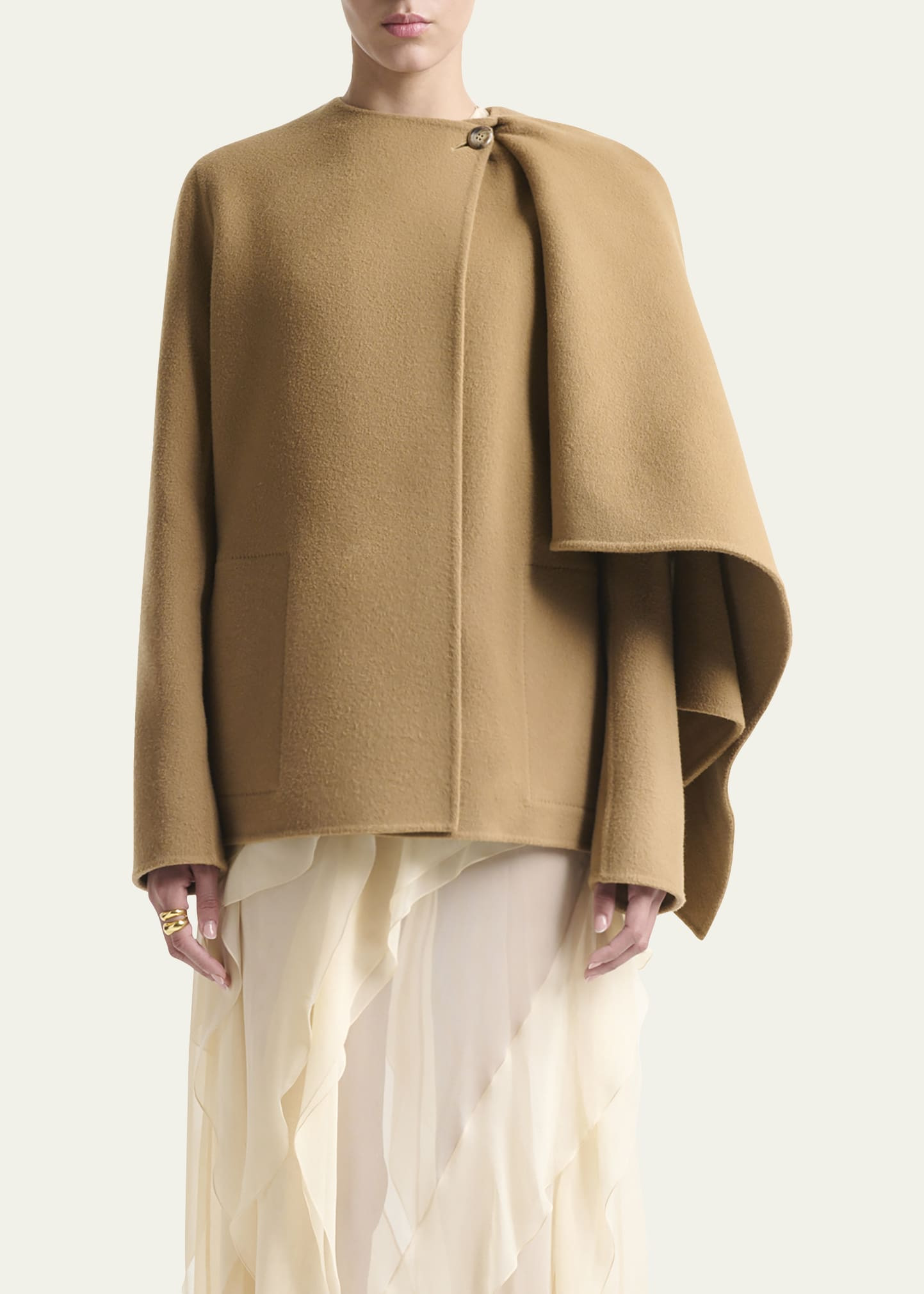Dak Wool Cape Coat - 4