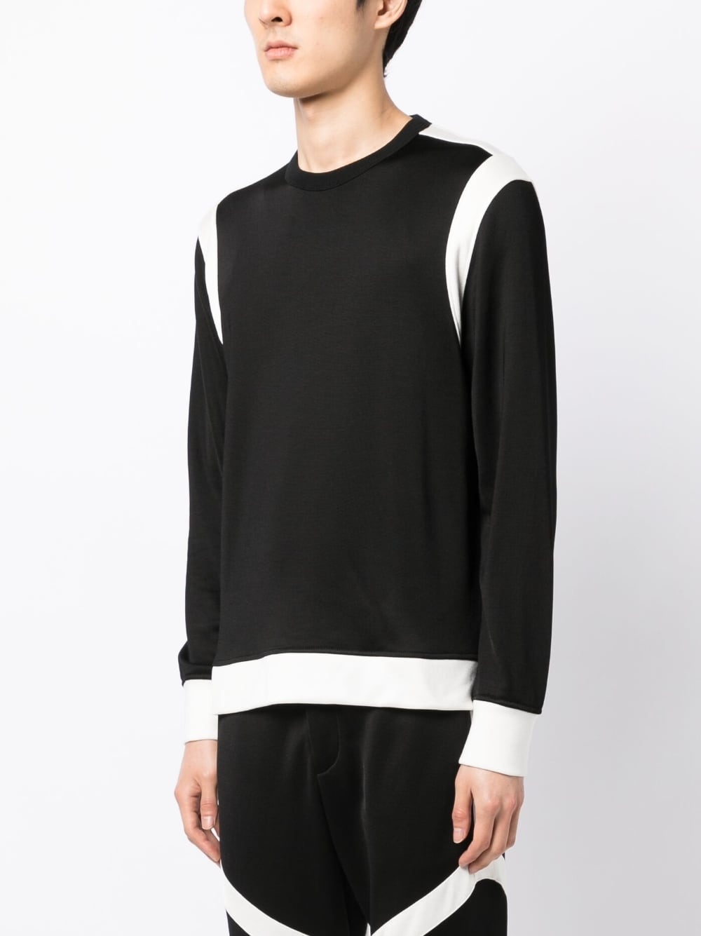 two-tone panelled sweatshirt - 3