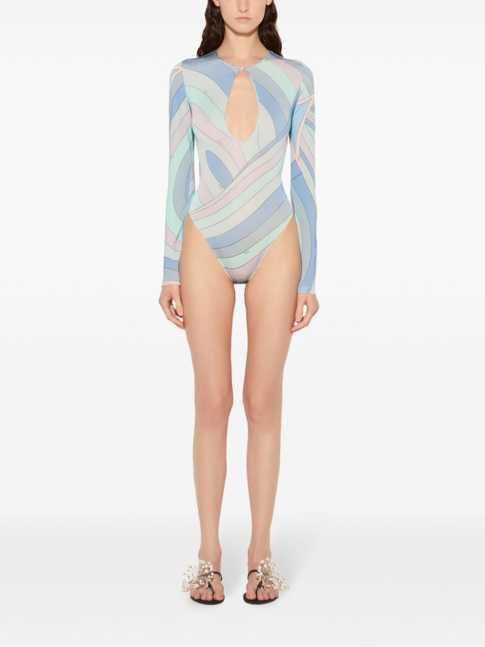 Iride-print bodysuit - 2