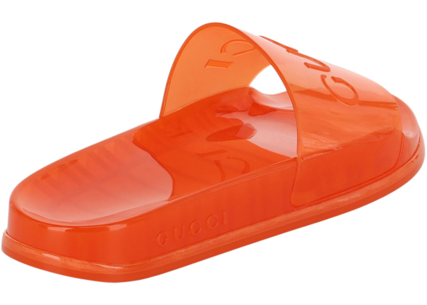Gucci Rubber Logo Slides Orange - 3
