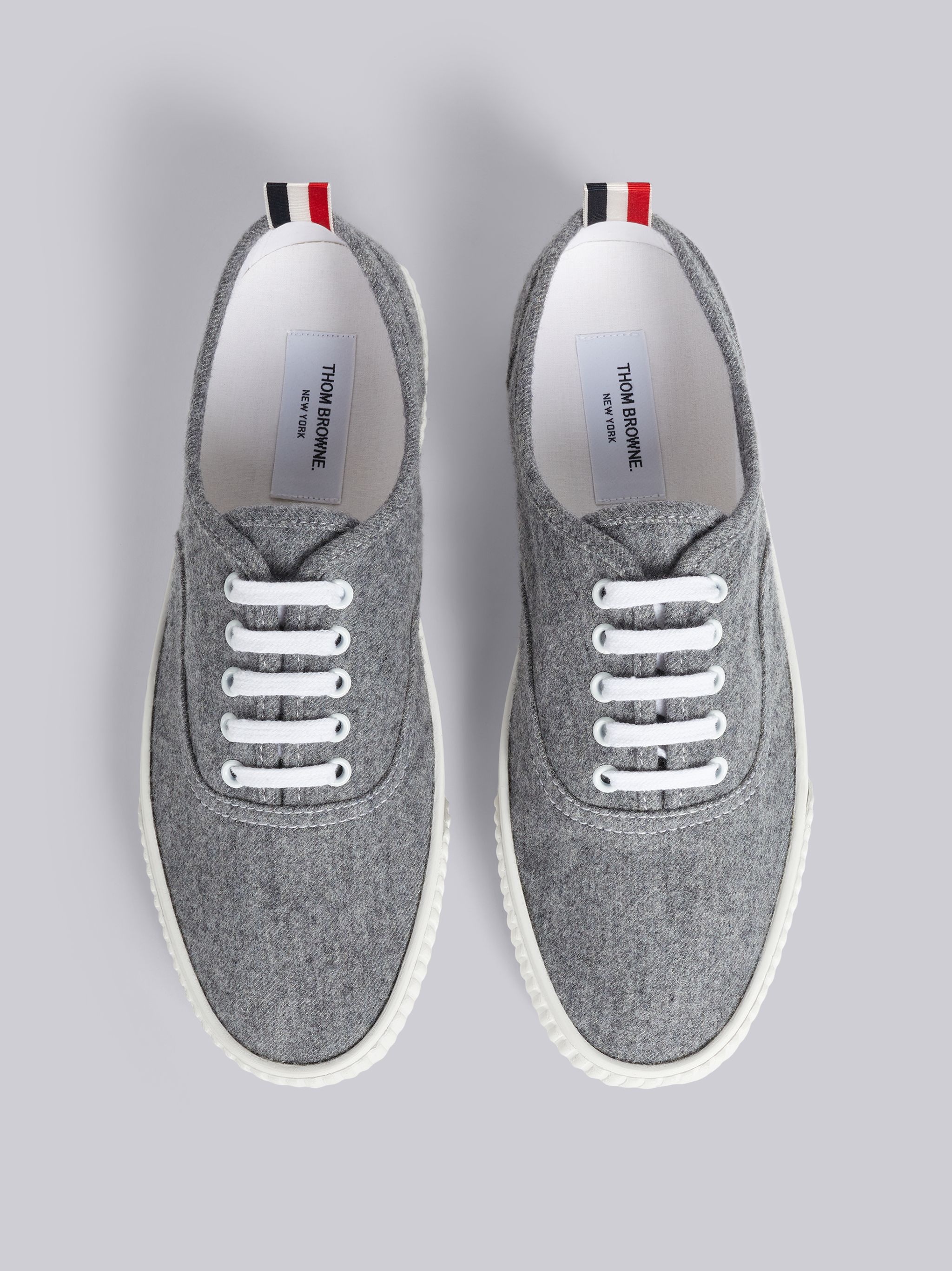 Medium Grey Lightweight Boiled Wool Heritage Trainer - 4