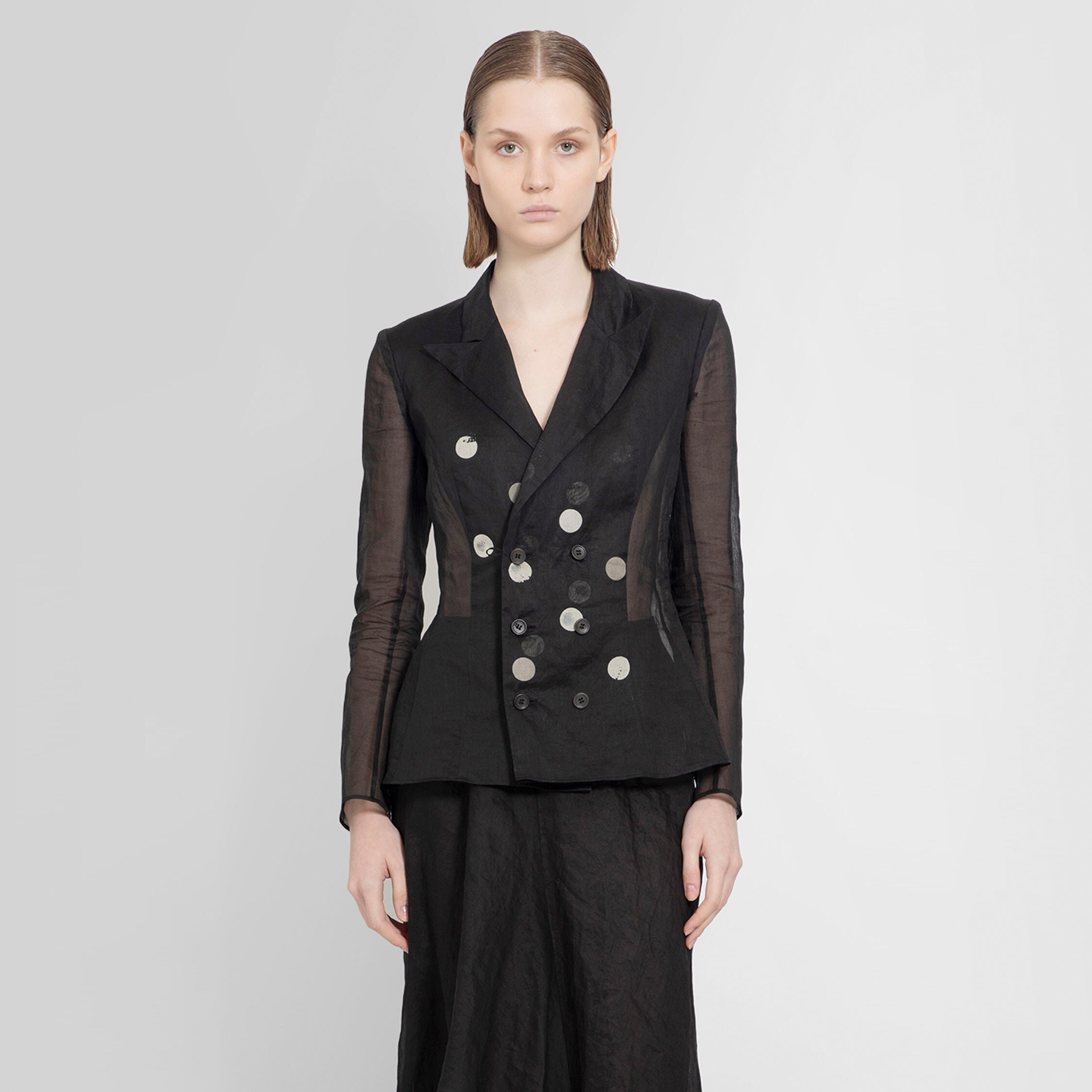 YOHJI YAMAMOTO WOMAN BLACK BLAZERS - 5