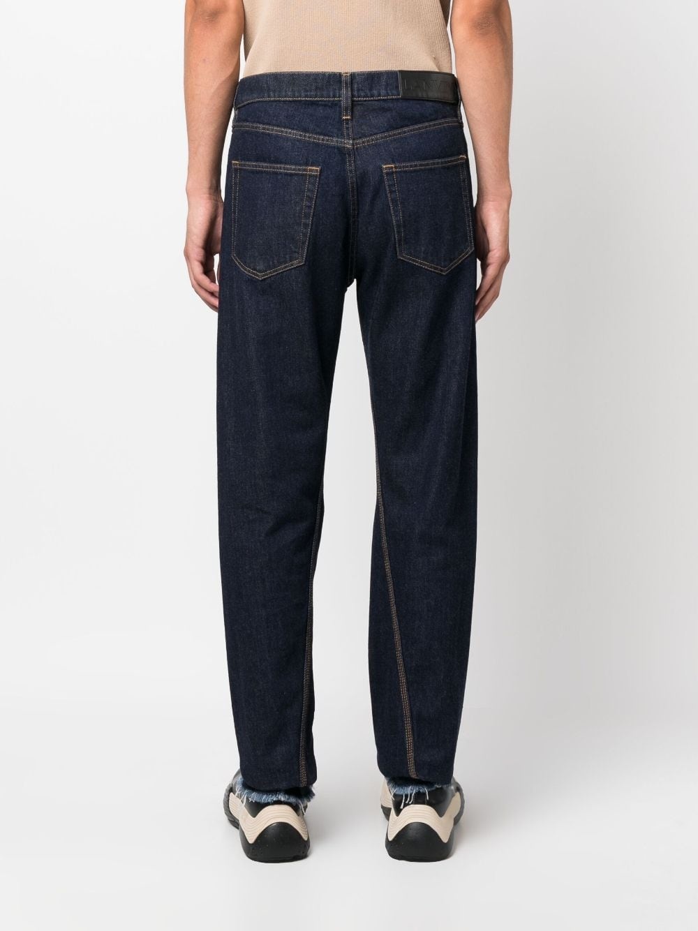 mid-rise straight-leg cotton jeans - 4