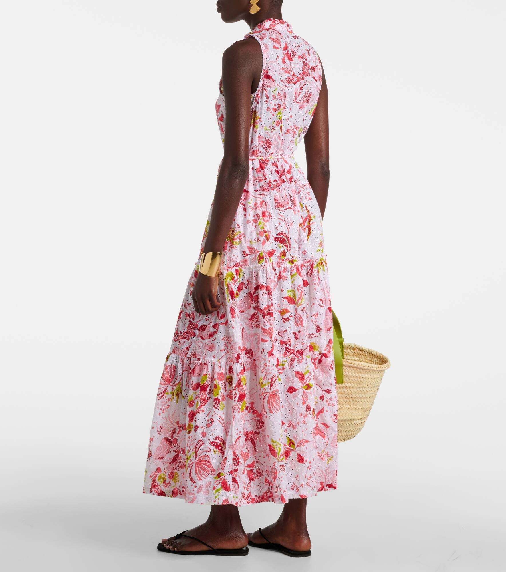 Nana floral tiered cotton maxi dress - 3