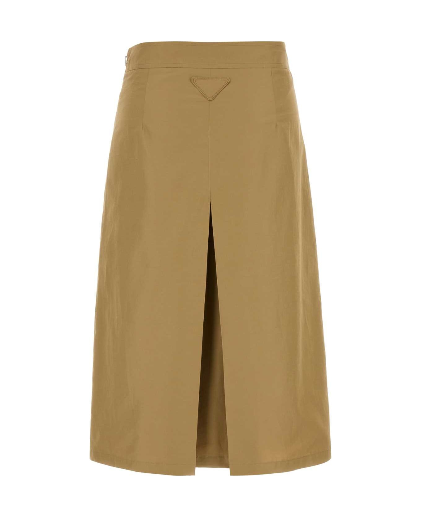 Beige Cotto Blend Skirt - 2