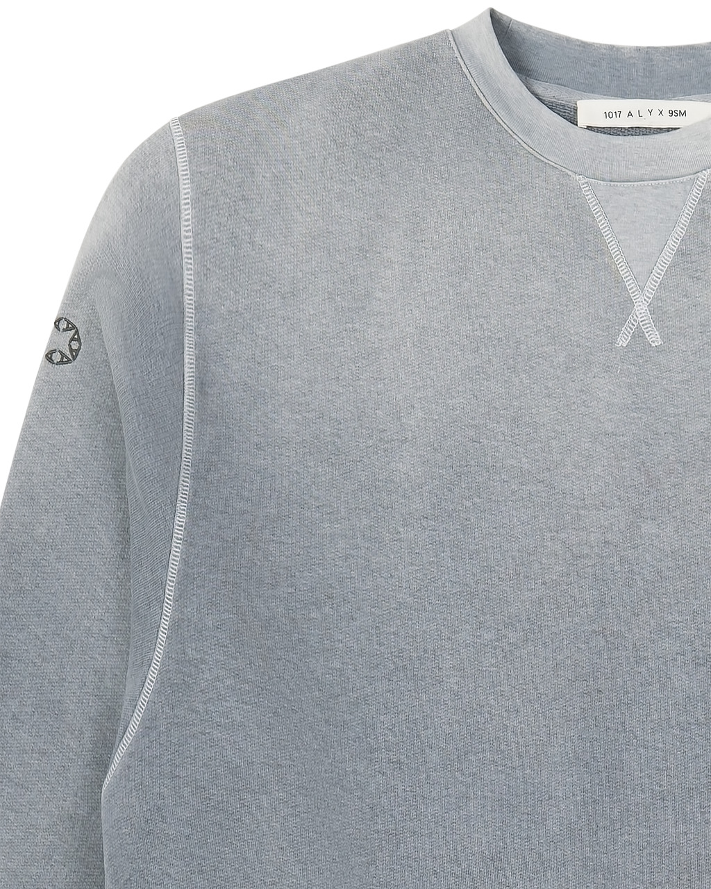 GREY GARMENT DYE BOXY CREWNECK SWEATSHIRT - 3
