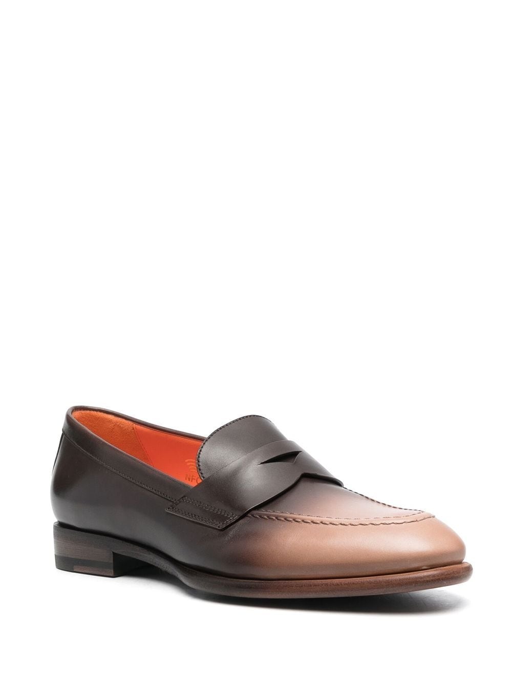 ombrÃ©-effect leather loafers - 2